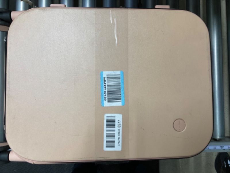 Photo 1 of mixi Carry On Luggage Wide Handle Luxury Design Rolling Travel Suitcase PC Hardside with Aluminum Frame Hollow Spinner Wheels, with Cover, 20 inch, PINK!!!!