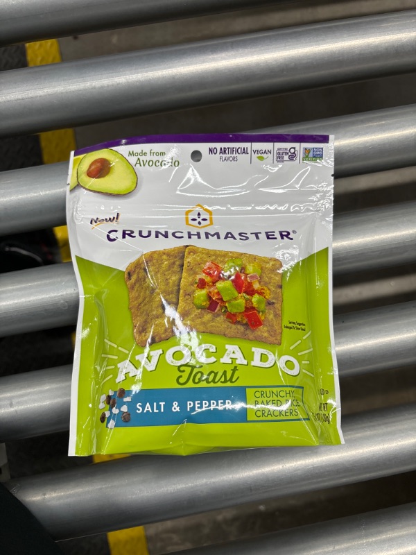 Photo 2 of Crunchmaster Avocado Toast Crunchy, Baked Rice Crackers, Salt & Pepper, No Artificial Flavors, Vegan, Kosher, Gluten Free & Non-GMO, 3.54 Ounce (Pack of 12)