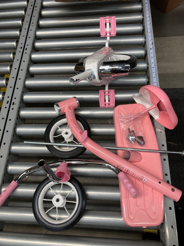 Photo 3 of Radio Flyer Classic Pink 10" Tricycle, Toddler Trike, Tricycle for Toddlers Age 2-5, Toddler Bike Pink Tricycle