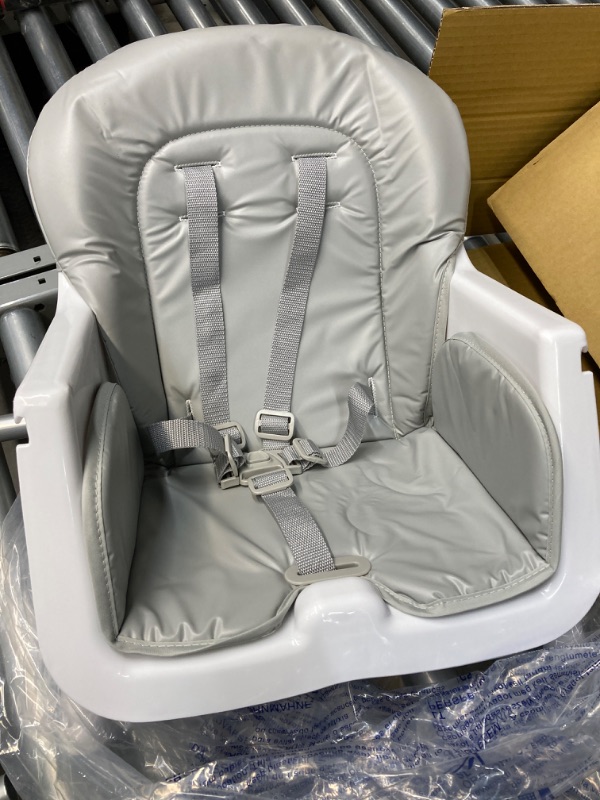 Photo 3 of Dream on Me Portable 2-in-1 Table Talk High Chair, Gray