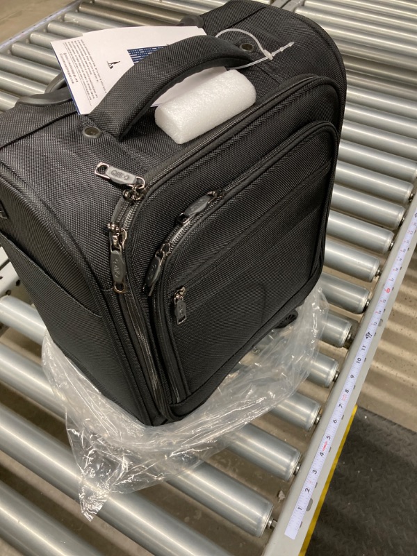 Photo 1 of Coolife Underseat Carry On Luggage Suitcase Softside Lightweight Rolling Travel Bag Spinner Suitcase Compact Upright 4 Dual Wheel Bag black underseat