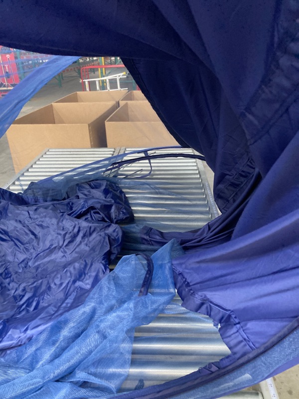Photo 1 of Alvantor Mosquito Net Canopy Bed Dream Privacy Space Full Size Sleeping Tents Indoor Pop Up Portable Frame Breathable Cottage Navy (Mattress Not Included) Full Navy