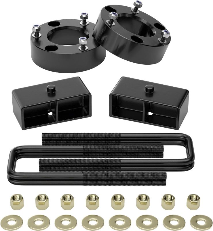 Photo 3 of 2.5" Front and 2" Rear Leveling Lift Kits for 2001-2010 Silverado Sierra 1500, 2.5inch Front Strut Spacers and 2inch Rear Lift Blocks with Extended U Bolts
