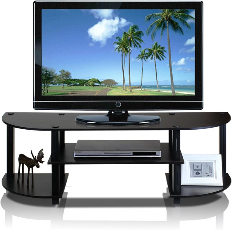 Photo 1 of Furinno Turn-S-Tube Wide TV Entertainment Center, Espresso/Black
