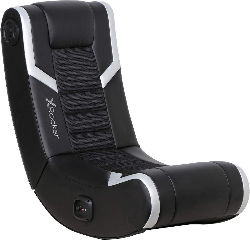 Photo 1 of X Rocker Floor Rocking Gaming Chair, Headrest Mounted Speakers for Audio, Compatible with All Major Gaming Consoles
