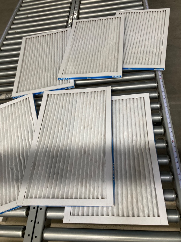 Photo 1 of Aerostar 16x25x1 MERV 13 Pleated Air Filter, AC Furnace Air Filter, 6 Pack (Actual Size: 15 3/4" x 24 3/4" x 3/4")
