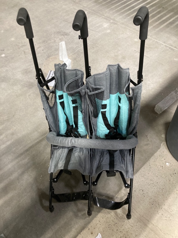 Photo 1 of Dream On Me Volgo Twin Umbrella Stroller in Dark and Light Grey Gray