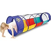 Photo 3 of Kiddey Play Tunnel for Kids | Crawl Tunnels with See Through Sides | Outdoor & Indoor Multicolored Tent for Dogs, Toddlers, and Babies | Pop Up Baby Crawling Backyard Tunnel | Balls NOT Included