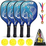 Photo 3 of DULCE DOM Pickleball Paddles, USAPA Approved Fiberglass Pickleball Set of 2/4 with Pickleball Paddles, 4 Pickleball Balls and Pickleball Bag, 