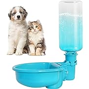 Photo 3 of 16oz Pet Water Bottle, Gravity Dog Water Bowl Dispenser for Cage, Anti-Overflow Water Dispenser for Small Dogs, Cats, Rabbits and Other Small Animals, BPA Free, Gradient Blue