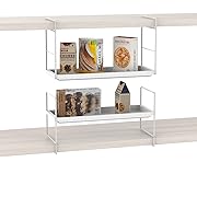 Photo 3 of 2 Pack Under Shelf Hanging Storage Bin Basket Kitchen Cupboard Storage Organizer, Space Saving for Laundry Room (White, 16.9 inhces)