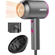 Photo 1 of ANIEKIN Hair Dryer with Diffuser, 1875W Ionic Blow Dryer, Professional Portable Hair Dryers & Accessories for Women Curly Hair, Grey Gray