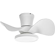 Photo 1 of **PARTS ONLY**ocioc Quiet Ceiling Fan with LED Light 22 inch Large Air Volume Remote Control for Kitchen Bedroom Dining Room Patio