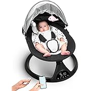 Photo 1 of Baby Swing for Infants to Toddler Portable Babies Swing Timing Function 5 Swing Speeds Bluetooth Touch Screen Music Speaker with 10 Preset Lullabies 5-Point Carabiner