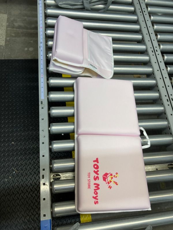 Photo 1 of Thick Kneeling Mat with Toy Organizer - Bath Kneeling Pad for Baby Bath Time, Garden Work, Exercise - Detachable and Foldable Bathtub Mat for Parents - Pink pack 2