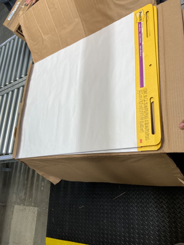 Photo 1 of Post-it Super Sticky Easel Pad, 25 in x 30 in, White, 30 Sheets/Pad, 2 Pad/Pack, Large White Premium Self Stick Flip Chart Paper, Super Sticking Power