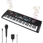 Photo 3 of 61 keys piano keyboard, Electronic Digital Piano with Built-In Speaker Microphone, Portable Keyboard Gift Teaching for Beginners, electric piano for kids, Birthday Gift for Children