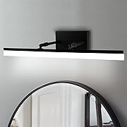 Photo 1 of 24 inch LED Modern Black Vanity Light Dimmable for Bathroom Light Fixtures Over Mirror Vanity Lighting 5500K,14W