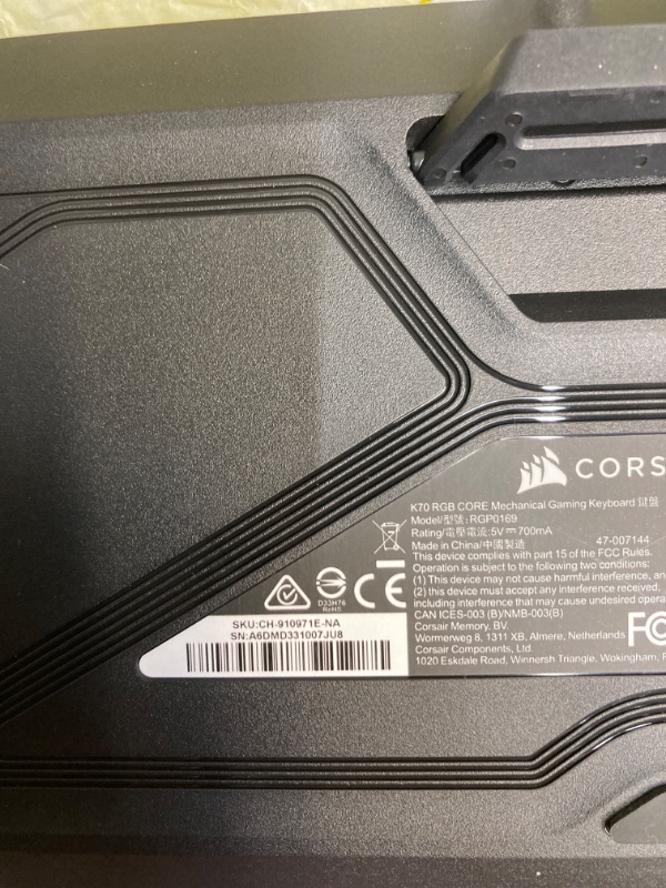 Photo 1 of CORSAIR K70 CORE RGB Mechanical Gaming Keyboard - Pre-lubricated Corsair MLX Red Linear Keyswitches - Sound Dampening - Media Control Dial - iCUE Compatible - QWERTY NA Layout - Black Without Palmrest