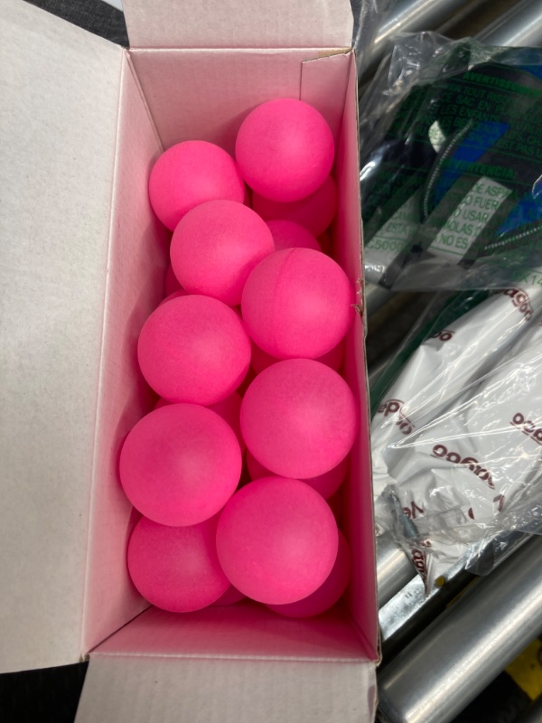 Photo 1 of 40MM Ping Pong Balls, 50 Pack Assorted Colored Tennis Balls Multi Color Plastic Balls Fun Beer Ping Pong Balls Bulk for Beer Pong Balls, Arts and Craft, Party Decoration, Cat Balls Hot Pink
