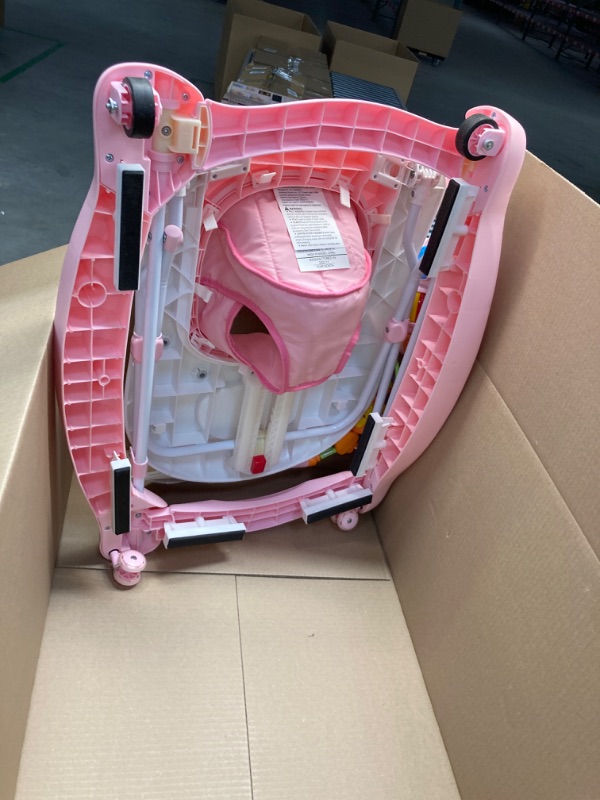Photo 1 of 5-in-1 Baby Walker, Baby Walkers for Boys Girls 6-12 Months, Foldable Activity Walker, Toddler Infant Walker with Bouncer, Adjustable Height, Removable Footrest, Feeding Tray, Music