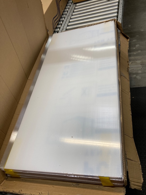 Photo 2 of 14 Pcs Polycarbonate Greenhouse Panels, 4' x 2' x 0.24'' Twin-Wall Polycarbonate Panels, Polycarbonate Sheet for All Weather Outdoor Garden and Greenhouse Covering 47.2‘'H*23.6’'W*0.24''T, 14 Pieces