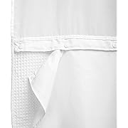 Photo 1 of Barossa Design Fabric Snap-in Shower Curtain Liner Replacement, Compatible with No Hook Shower Curtain with Snap in Liner, Removable & Washable, Hotel Style, 70x54, White