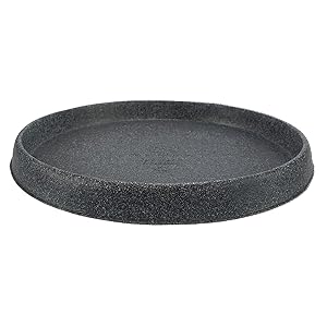 Photo 1 of The HC Companies 15 Inch Terrazzo Round Premium Plant Saucer - Indoor Outdoor Plant Trays for Pots - 15.25"x15.25"x1.35" Black Granite - 2 pack