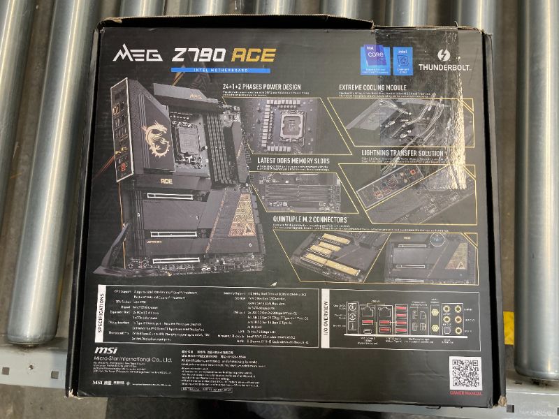 Photo 4 of MSI MEG Z790 ACE MAX Gaming Motherboard (Supports 12th/13th/14th Gen Intel Processors, LGA 1700, DDR5, PCIe 5.0, M.2, 2.5Gbps LAN, USB 3.2 Gen2, Wi-Fi 7, Thunderbolt, E-ATX)