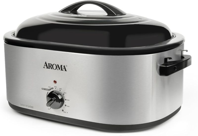 Photo 1 of AROMA 22Qt. Roaster Oven with self basting lid stainless steel