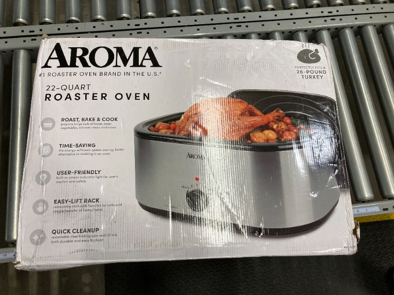 Photo 5 of AROMA 22Qt. Roaster Oven with self basting lid stainless steel