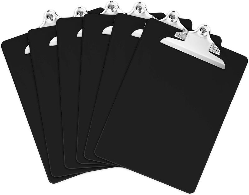 Photo 1 of 
Black Plastic Clipboards (Set of 6) Multipack - 12.5x9 Inch Black Clipboard