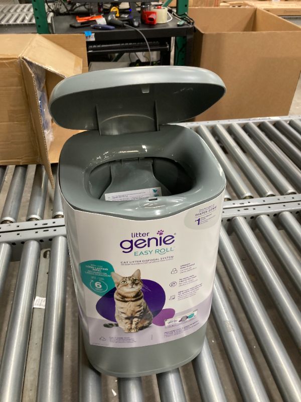 Photo 2 of Litter Genie Easy Roll Pail | Cat Litter Box Waste Disposal System for Odor Control | Includes 1 Continuous Refill Bag New Easy Roll Pail