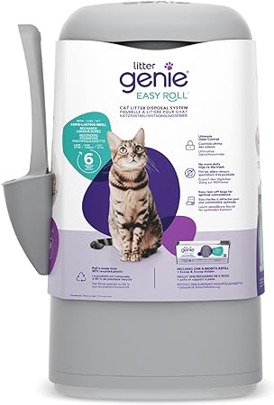 Photo 1 of Litter Genie Easy Roll Pail | Cat Litter Box Waste Disposal System for Odor Control | Includes 1 Continuous Refill Bag New Easy Roll Pail