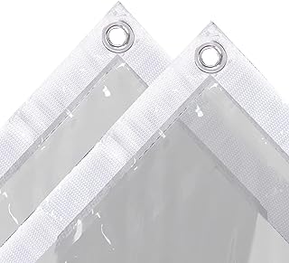 Photo 1 of Clear Tarp 4' x 6', 15 Oz Clear Vinyl PVC Tarp Waterproof Tarpaulin 100% Transparent PVC Tarps Upgrade to Double The Cold Resistance-Temperature from -5°F to 140°F
