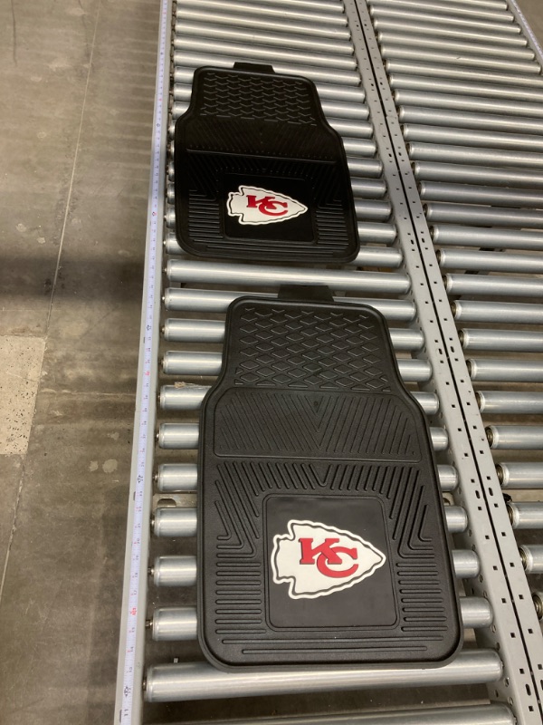 Photo 2 of Fanmats Kansas City Chiefs Set of 4 Car Mats for Cars, SUV, Pickups - All Weather Technology Protection, Deep Reservoir Design, Universal Fit - 3D NFL Team Logo - 29”x17” Front -