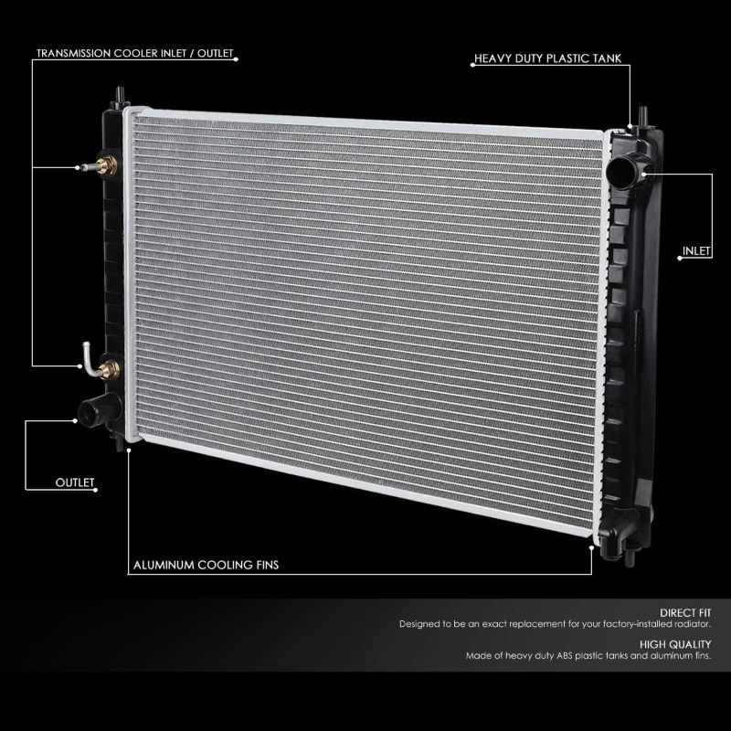 Photo 1 of Motoring OEM-RA-2988 Aluminum Radiator Compatible with 07-18 Altima AT,26-3/8" W X 16-1/8" H X 11/16" D, 1-3/8" Inlet / 1-3/8" Outlet