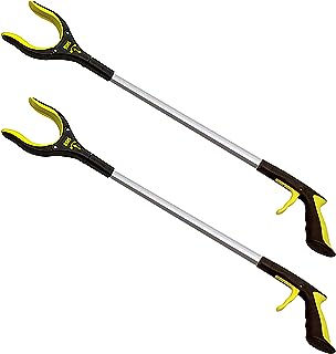 Photo 1 of 2-Pack 34 Inch Extra Long Grabber Reacher with Rotating Jaw - Mobility Aid Reaching Assist Tool (Yellow)