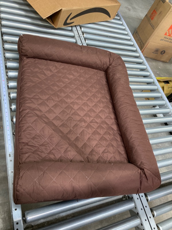 Photo 2 of Furhaven Large Orthopedic Dog Bed Quilted Sofa-Style w/ Removable Washable Cover - Coffee, Large Quilted Coffee Large Orthopedic Foam