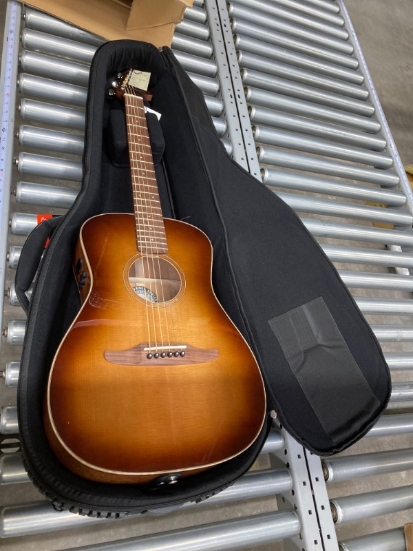 Photo 2 of Fender Malibu Classic Acoustic Guitar, Aged Cognac Burst, Pau Ferro Fingerboard, with Gig Bag