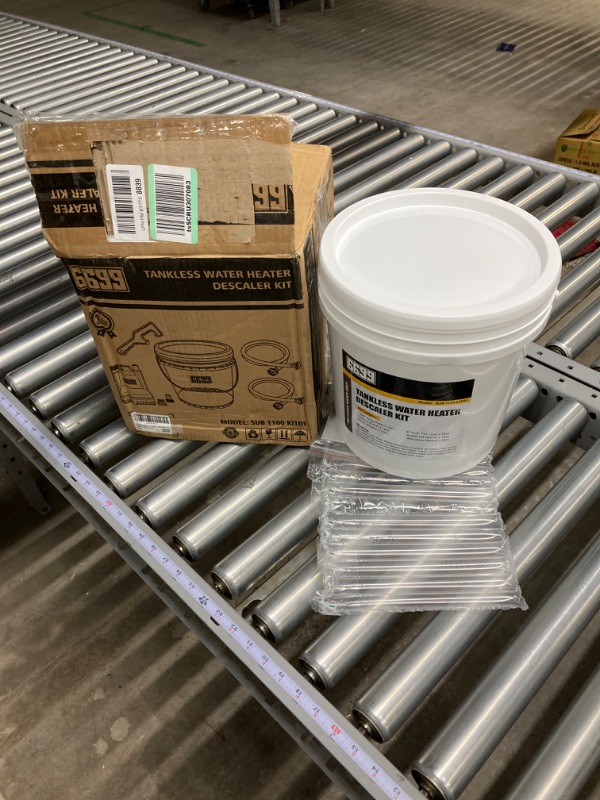 Photo 2 of 6699 Tankless Heater Descaling Flush Kit Includes Submersible Water Pump with Adapters 2.5 Gallons Pail with Bucket Lid Opener and Two 3/4" GHT X 6FT PVC Rubber Black Hoses Easy Installation to Clean