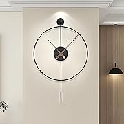 Photo 1 of LEIKE Large Wall Clocks for Living Room,Oversized Decorative Black