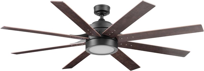 Photo 1 of Honeywell Ceiling Fans Xerxes, 62 Inch Contemporary LED Ceiling Fan with Light and Remote Control, 8 Blades with Dual Finish, Reversible Motor - 51628-01...