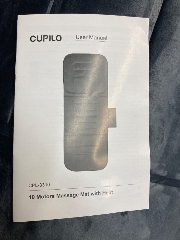 Photo 8 of CuPiLo Massager Mat Full Body,5 Vibration Modes & 3 Ievels, Back Massager for Back Pain Relief, Massager Mattress Pad,Massager Chair Pad with Auto Shut Off,Length 53" Width 20", Gifts