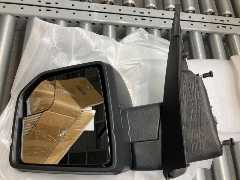 Photo 2 of 6 Pins Front Rear View Mirror Assembly Compatible on Ford F150 2015-2020, Power Glass, Heated, Signal Light, Manual Folding, W/O Temp Sensor, FL3Z17683CB, Left Driver Side