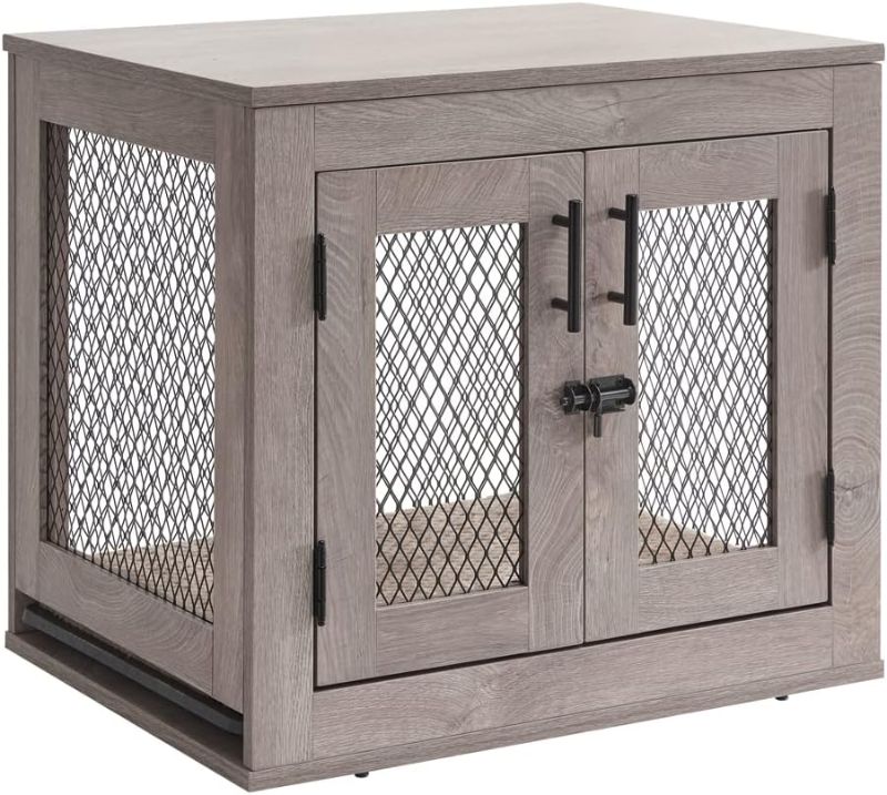 Photo 1 of unipaws Small Dog Crate Furniture with Tray for Dogs, Cats, Min Pigs, Rabbit, Indoor Aesthetic Puppy Kennel, Modern Decorative Wood Pet House Dog Cage, Pretty Cute End Side Table Nightstand, Grey
Visit the unipaws Store