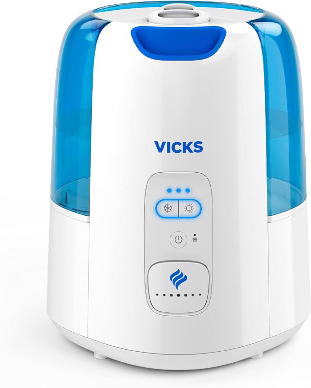 Photo 1 of *USED* Vicks 1.2 Gal. Filter-Free Humidifier. #1 Brand Recommended by Pediatricians*. Visible cool mist humidifier for Bedrooms, Kids, Baby, Adults. Compatible...