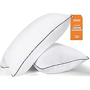 Photo 3 of Bed Pillows for Sleeping- Standard Size, Set of 2, Cooling Hotel Quality with Premium Soft Down Alternative Fill for Back, Stomach or Side Sleepers, 43x66CM