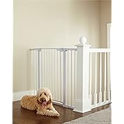 Photo 3 of Cumbor 36" Extra Tall Baby Gate for Dogs and Kids with Wide 2-Way Door, 29.7"- 46" Width, and Auto Close Personal Safety for Babies and Pets, Fits Doorways, Stairs, and Entryways, White