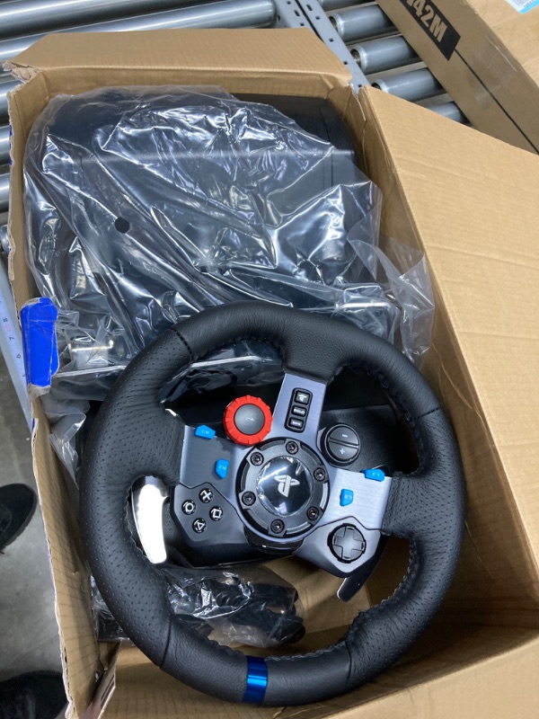 Photo 4 of Logitech G Dual-Motor Feedback Driving Force G29 Gaming Racing Wheel with Responsive Pedals + Logitech G Astro A30 LIGHTSPEED Wireless Gaming Headset Wheel + A30